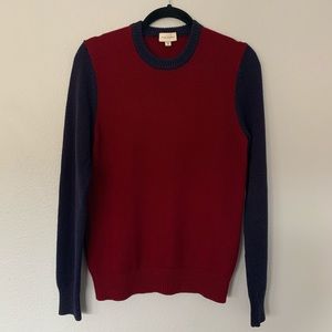 Club Monaco Men XS Red Blue Color Block Sweater